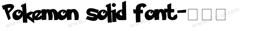 Pokemon solid font字体转换